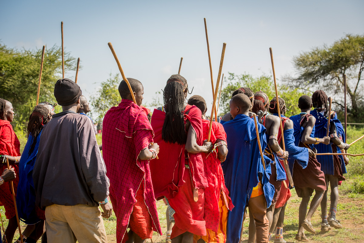 All athletic events are held within the Kimana/Sidal Oleng Wildlife Sanctuary. Shortly before most of the guests and contestants arrive, a herd of breeding elephants moves across a distant field but are out of sight before the contests begin.